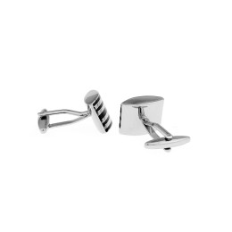 Mansetinööbid - emailitud mustad triibud